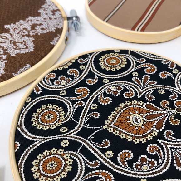 Necktie wall hanging set, neutral brown black - Picture 4 of 12